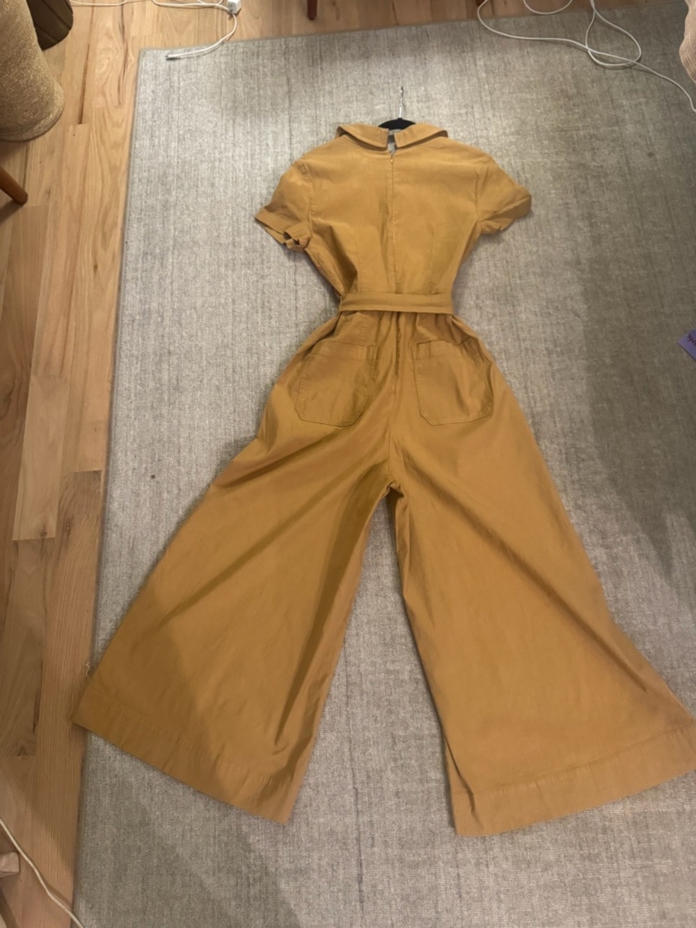 Maeve Anthropologie Faux-Wrap Culotte Jumpsuit Brown Size 10 - Picture 12 of 12